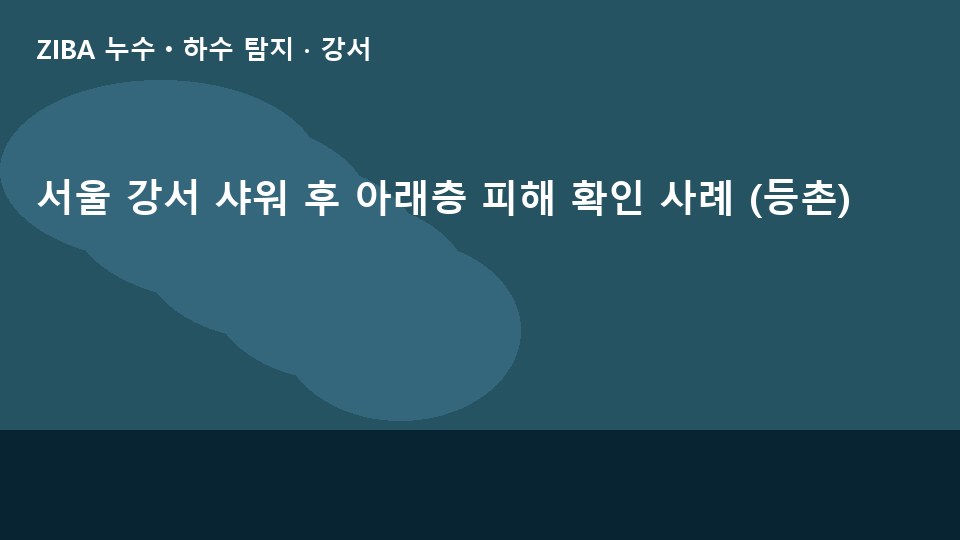 서울 강서 샤워 후 아래층 피해 확인 사례 (등촌)