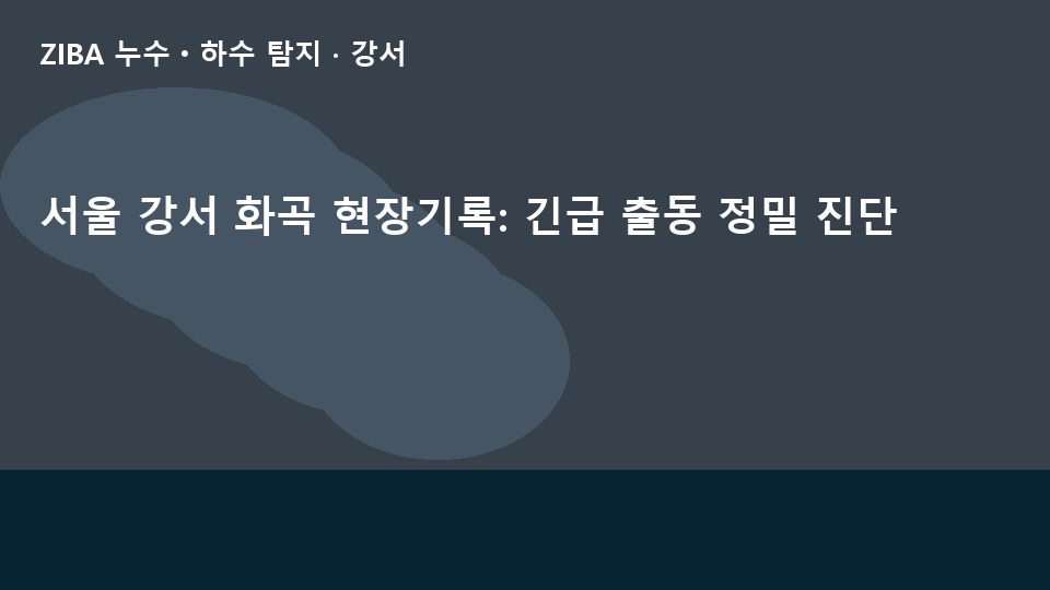 서울 강서 화곡 현장기록: 긴급 출동 정밀 진단